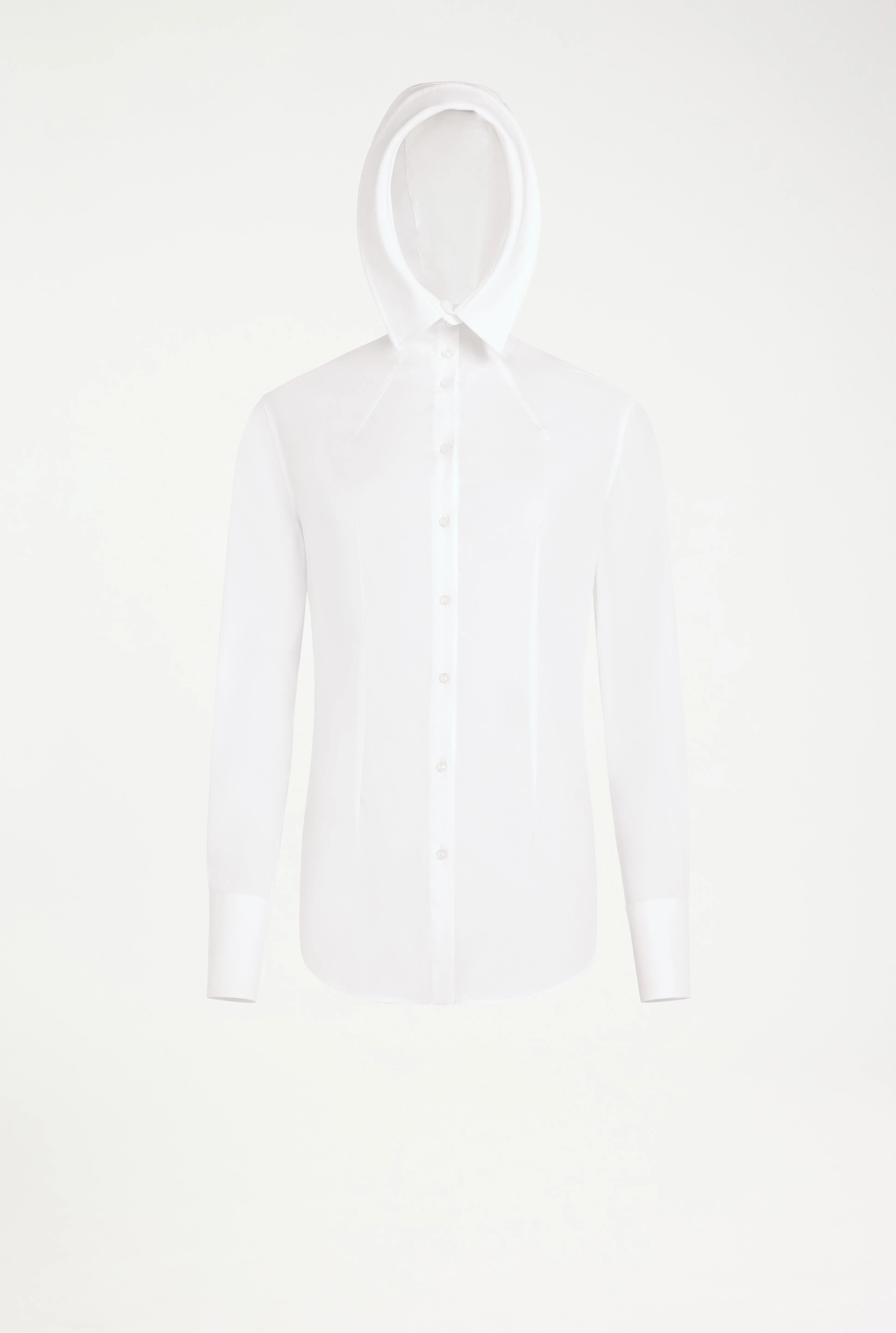 THE WHITE HOODED SHIRT - 1