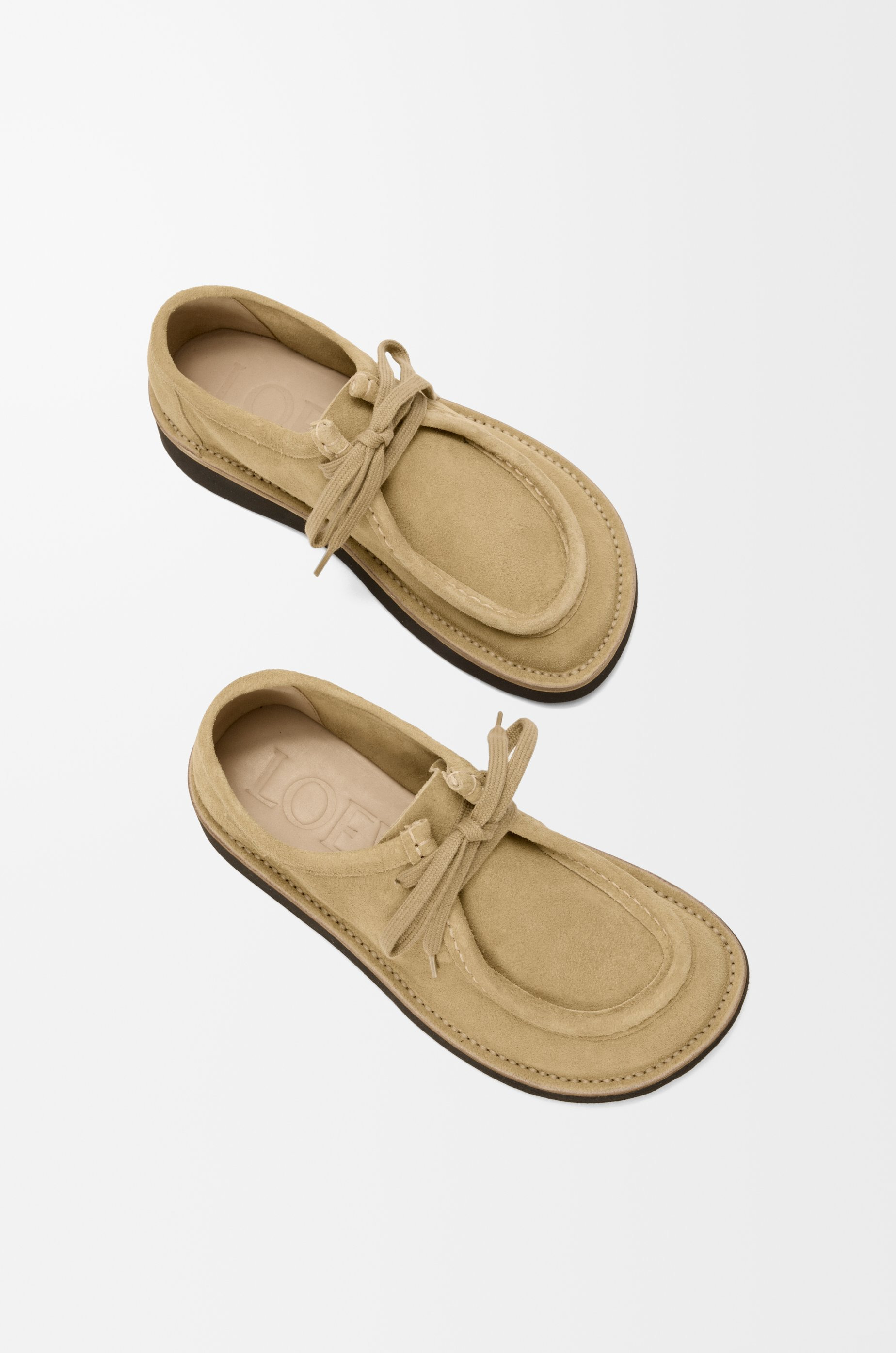 Faro lace-up in suede calfskin - 4