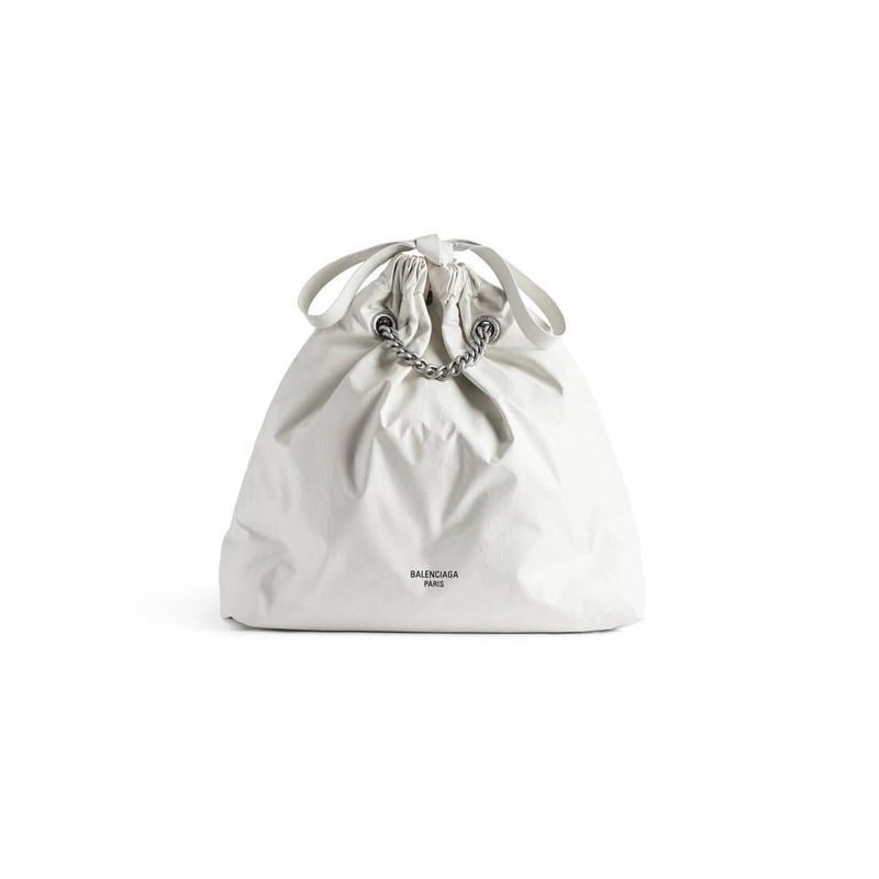 Women's Crush Medium Tote Bag in White 5