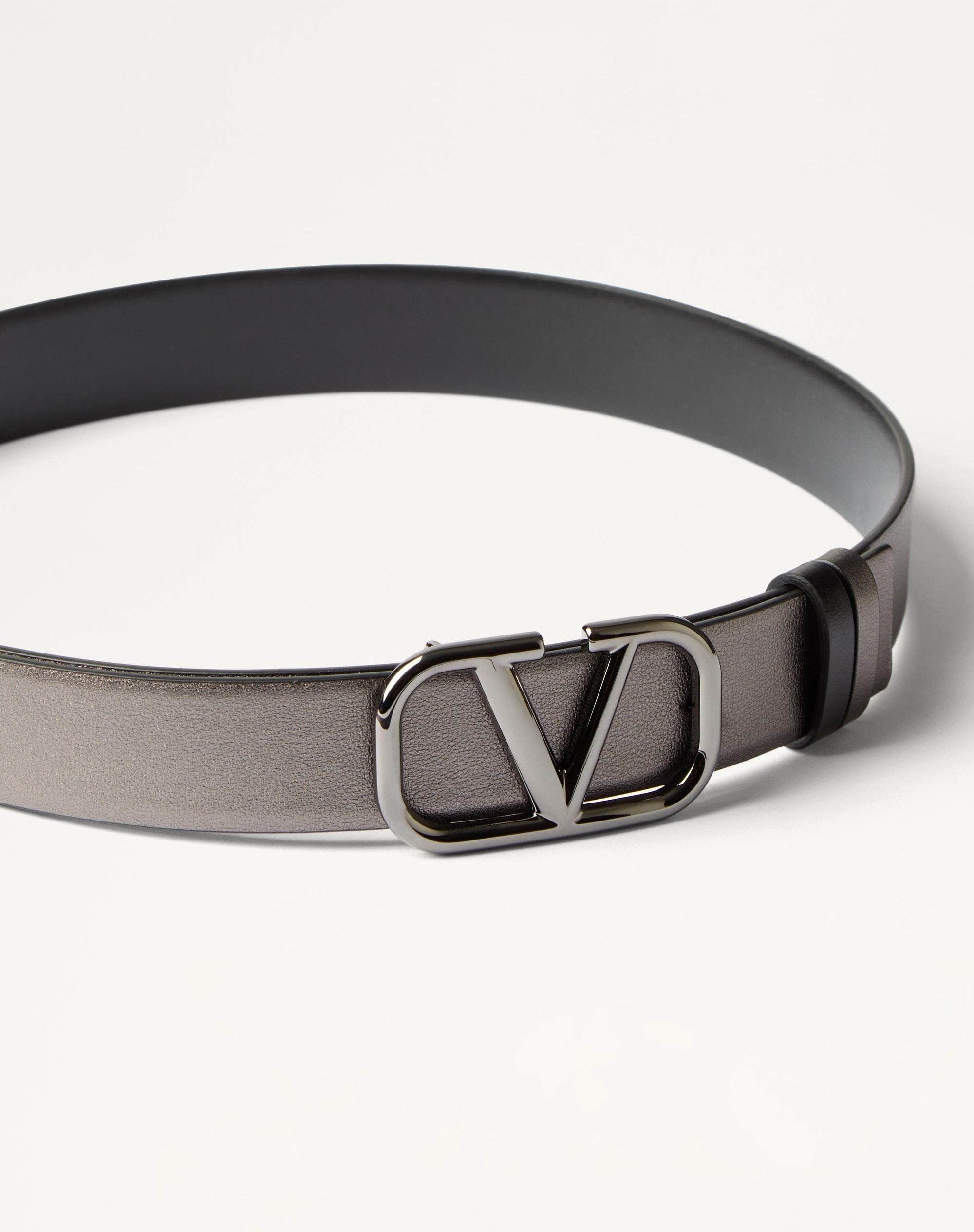 VLOGO SIGNATURE REVERSIBLE BELT IN LAMINATED CALFSKIN 30 MM - 4