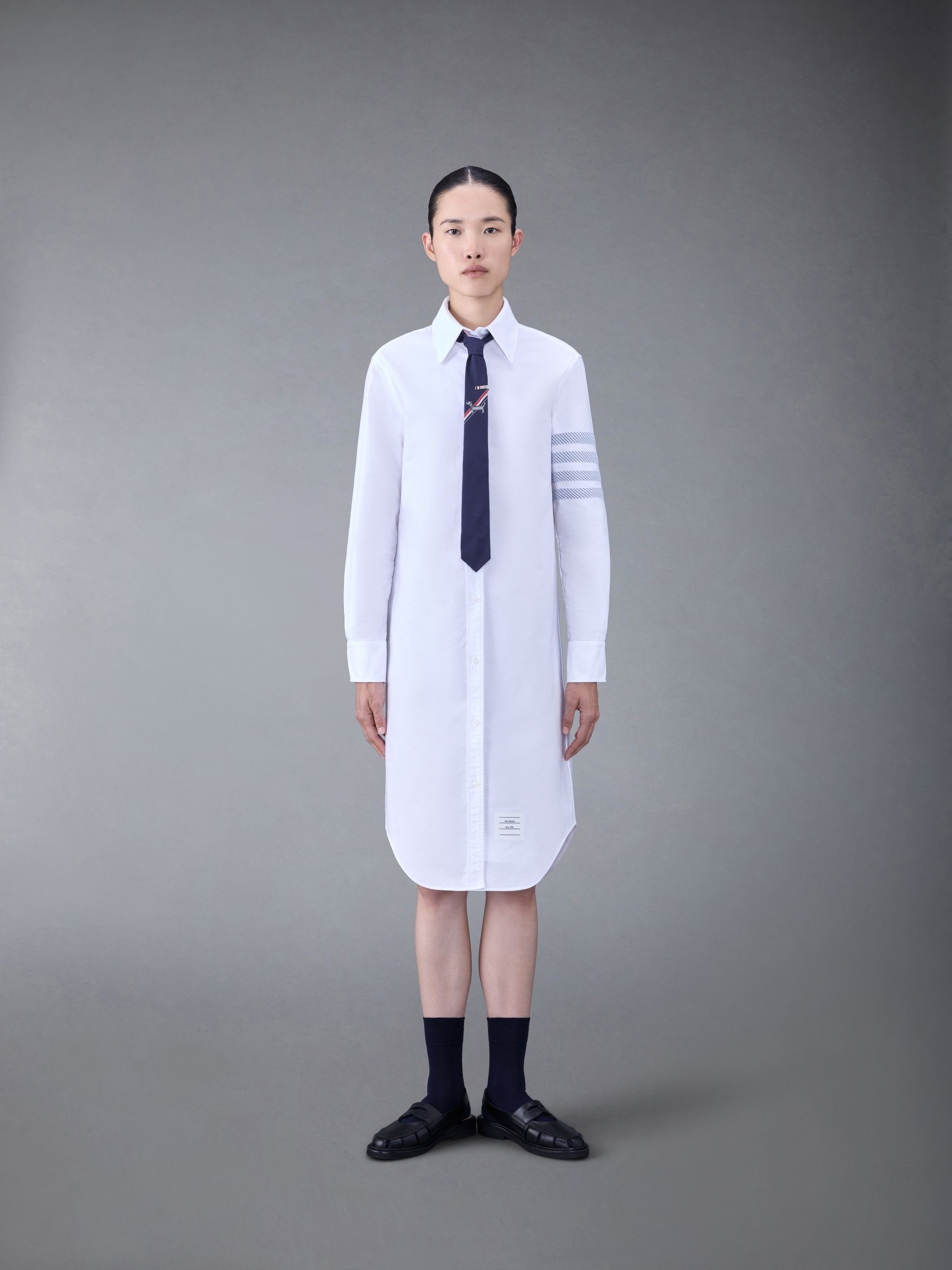 4-Bar cotton shirt dress - 4