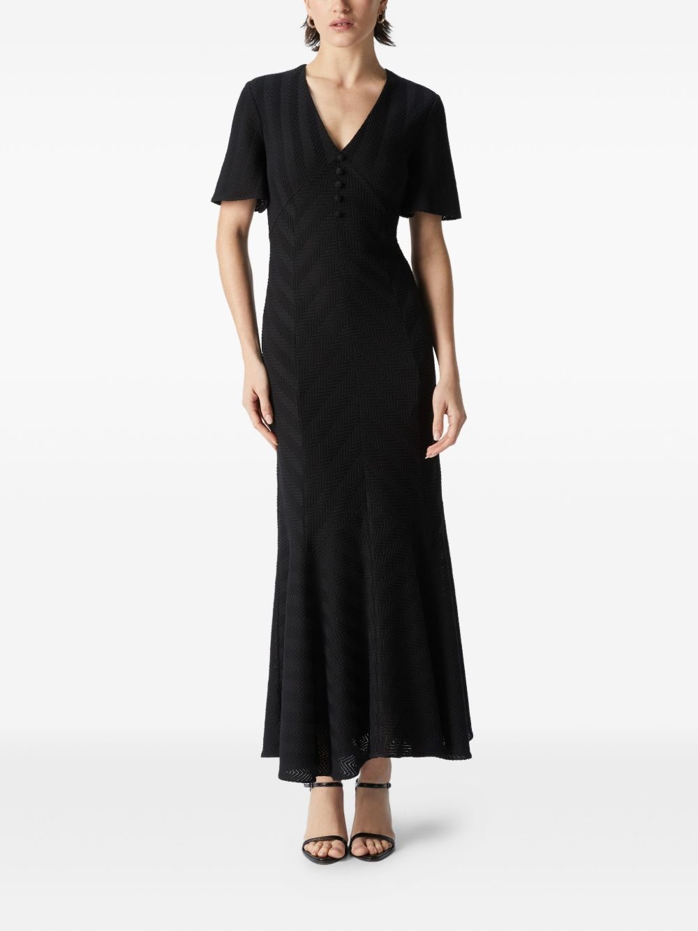 V-neck midi dress - 2