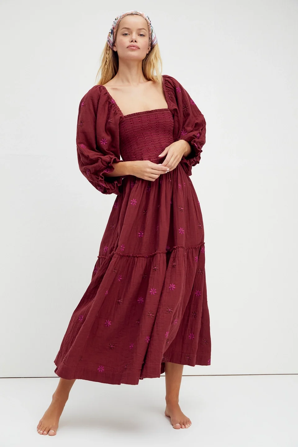 Dahlia Embroidered Maxi Dress - 1