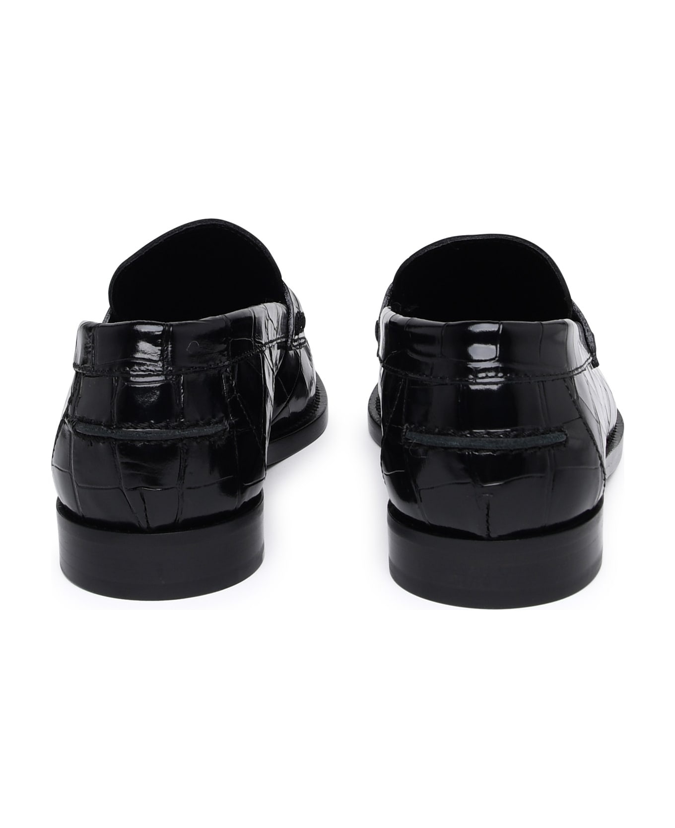 Black Leather Loafers - 4