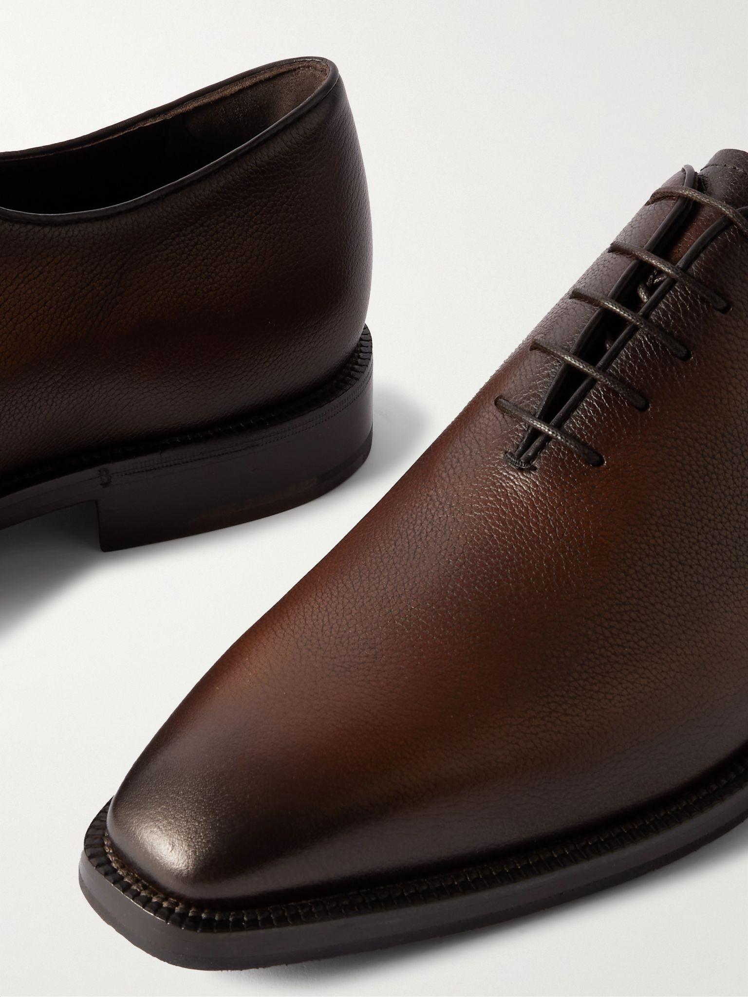 Alessandro Full-Grain Venezia Leather Oxford Shoes Brown - 6