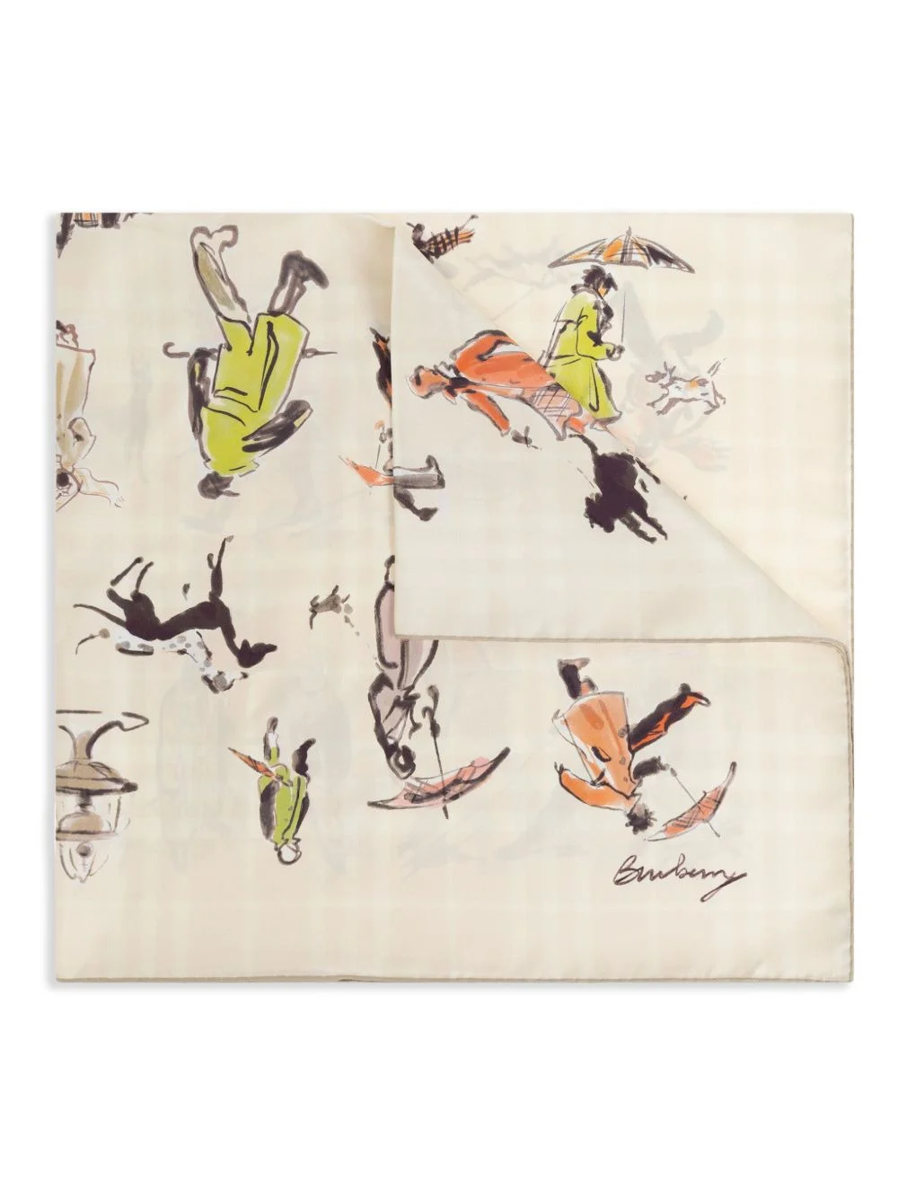 printed silk scarf - 1