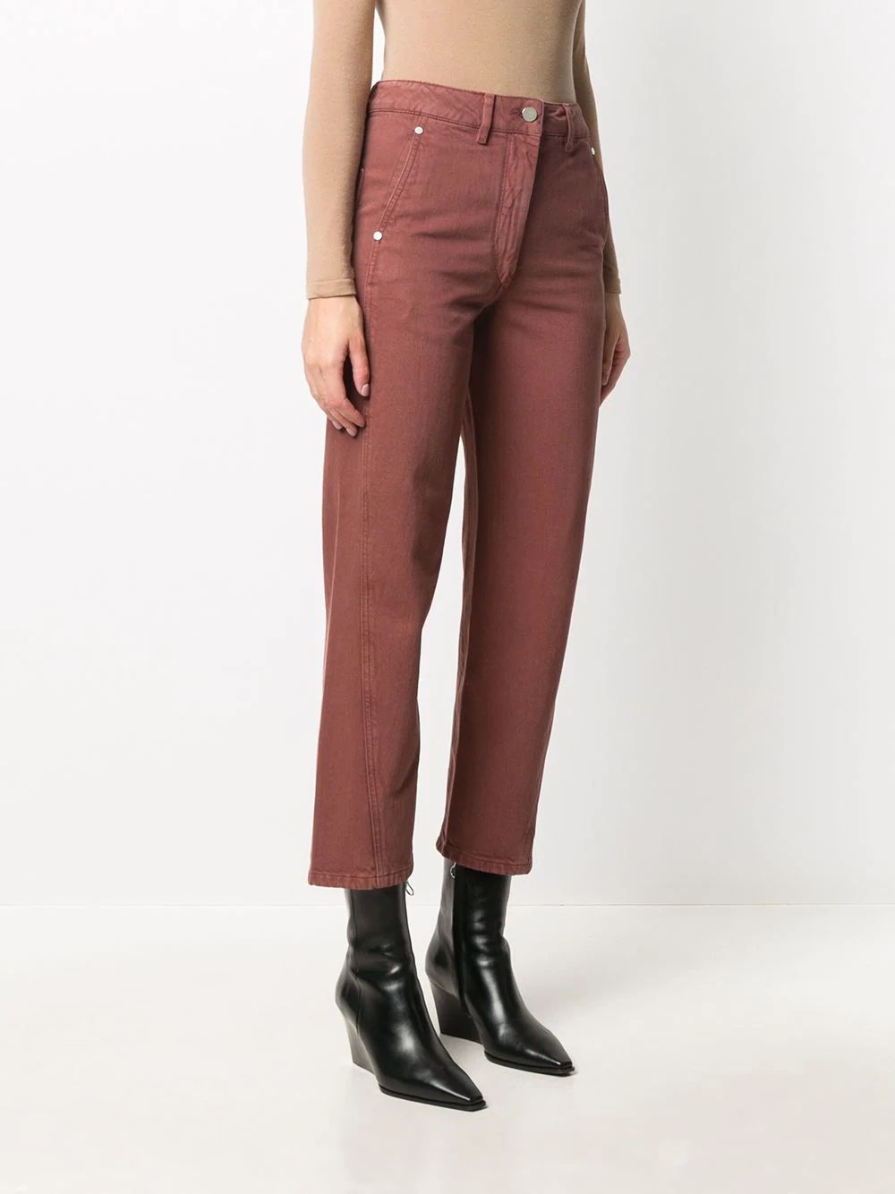 Twisted straight-leg trousers - 3