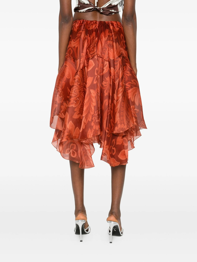 Etro Floral-print Ruffled Skirt 5