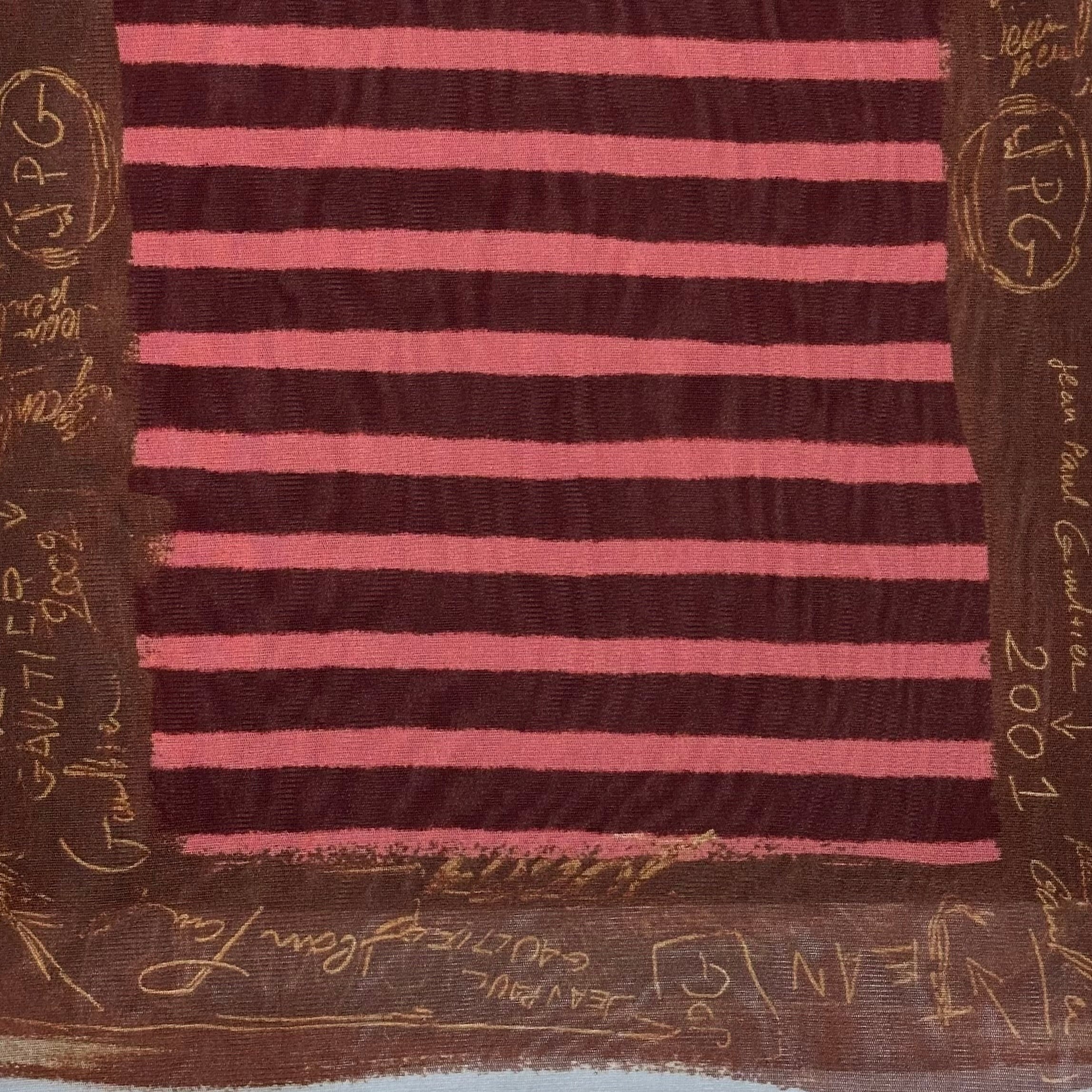 JEAN PAUL GAULTIER Spring Summer 2001 Graffiti Striped Print Mesh Midi Skirt - 4
