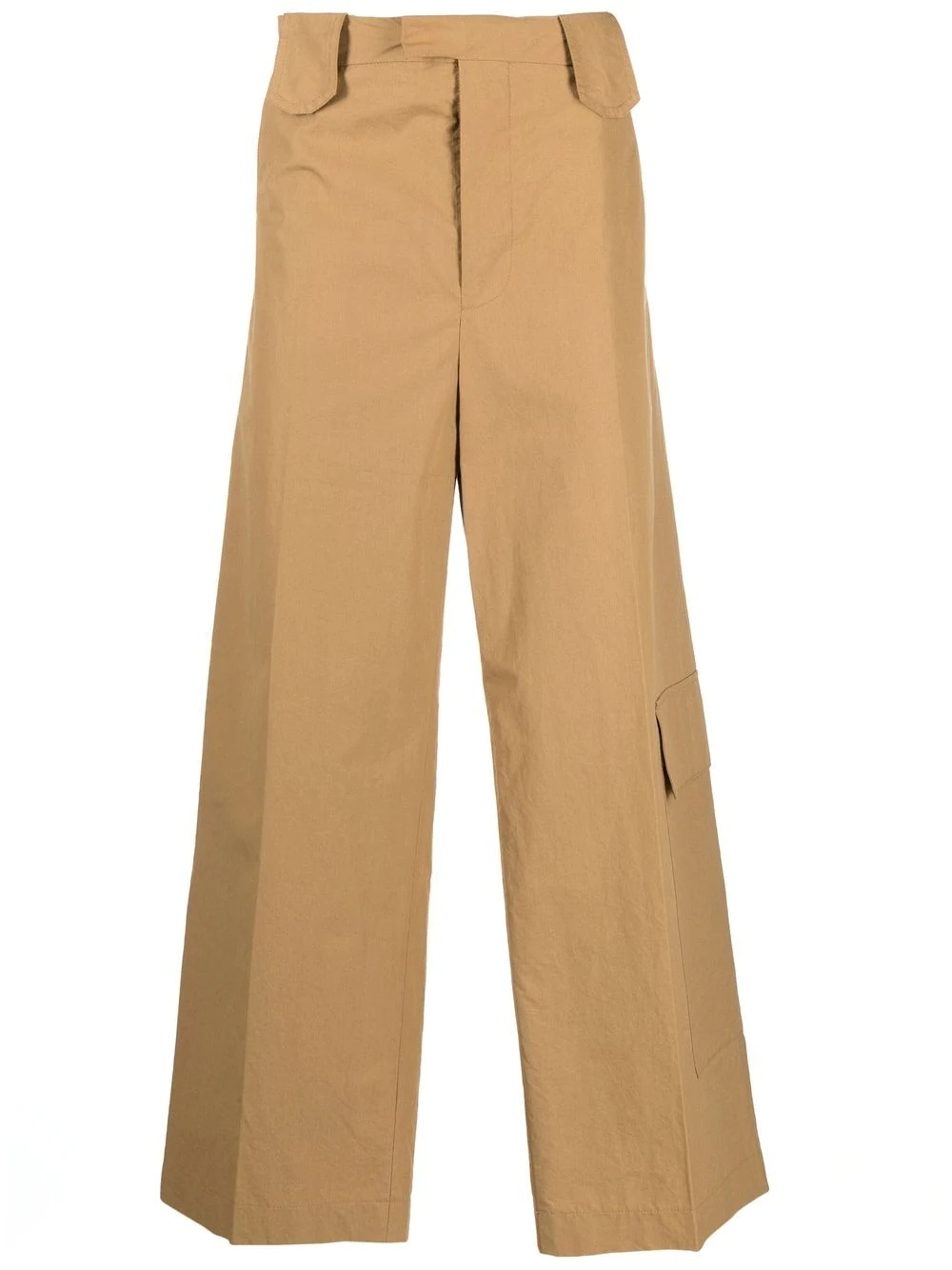 utility pocket wide-leg trousers - 1