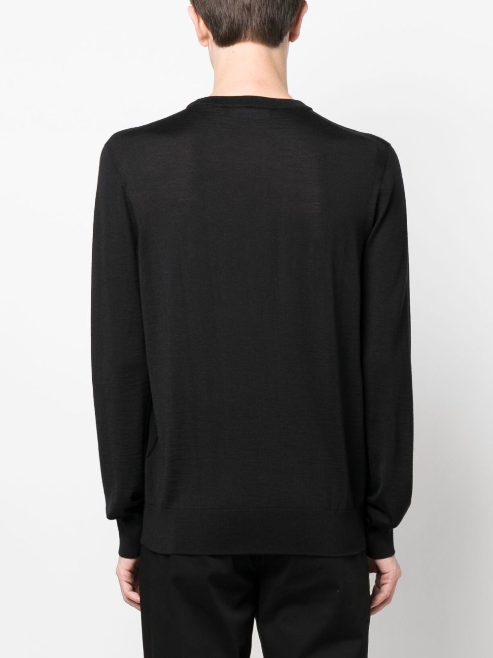 logo-embroidered knitted sweatshirt - 4
