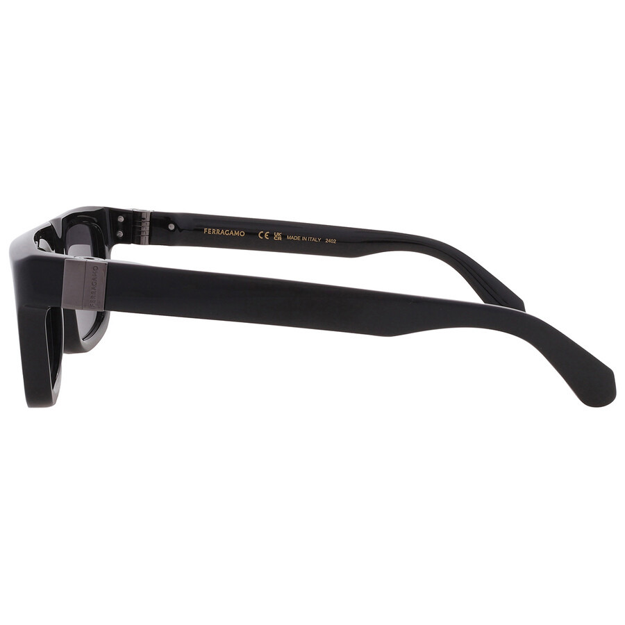 Ferragamo Grey Square Men's Sunglasses SF2009S 001 56 - 4