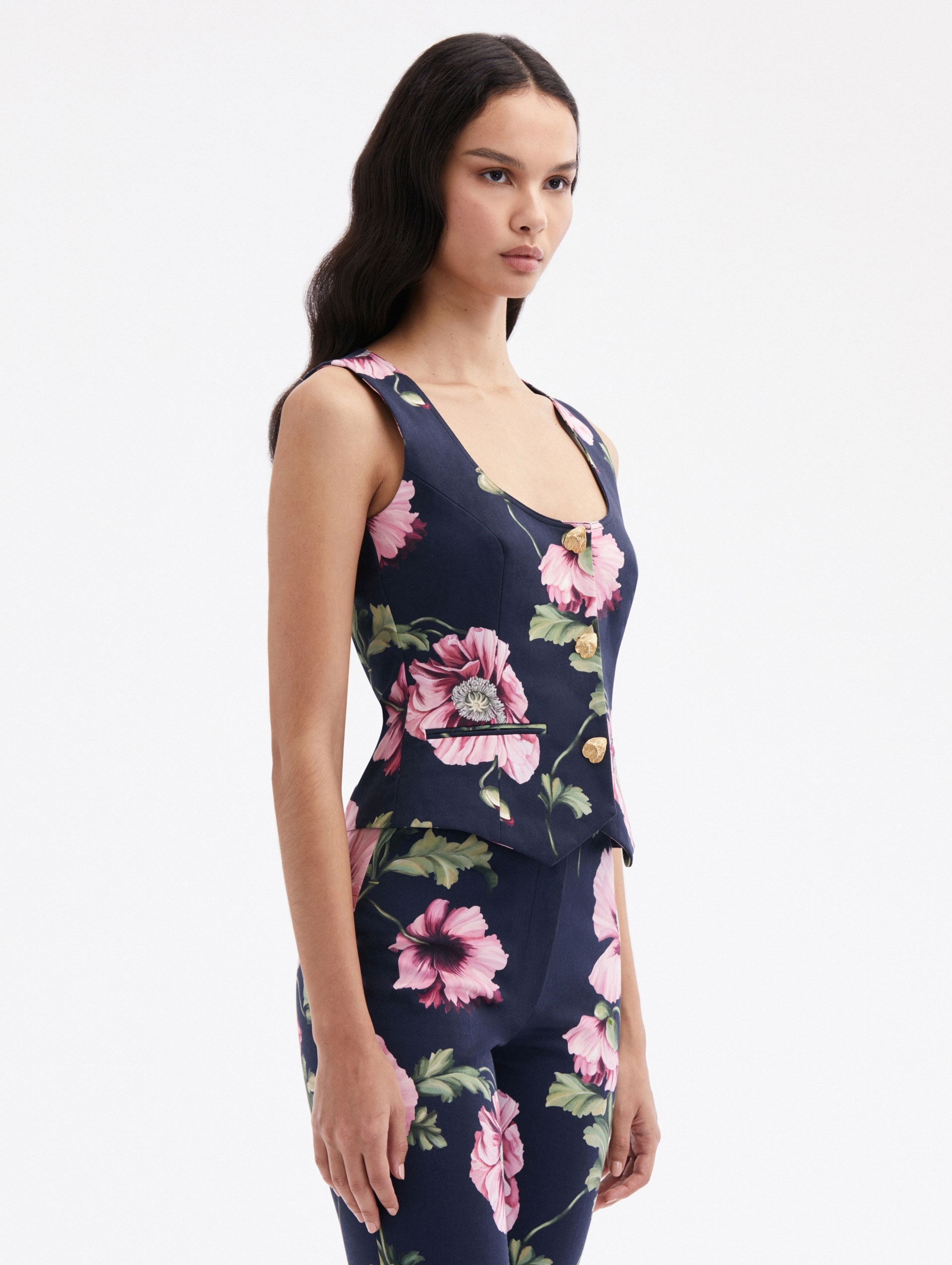 POPPY COTTON TWILL VEST - 4
