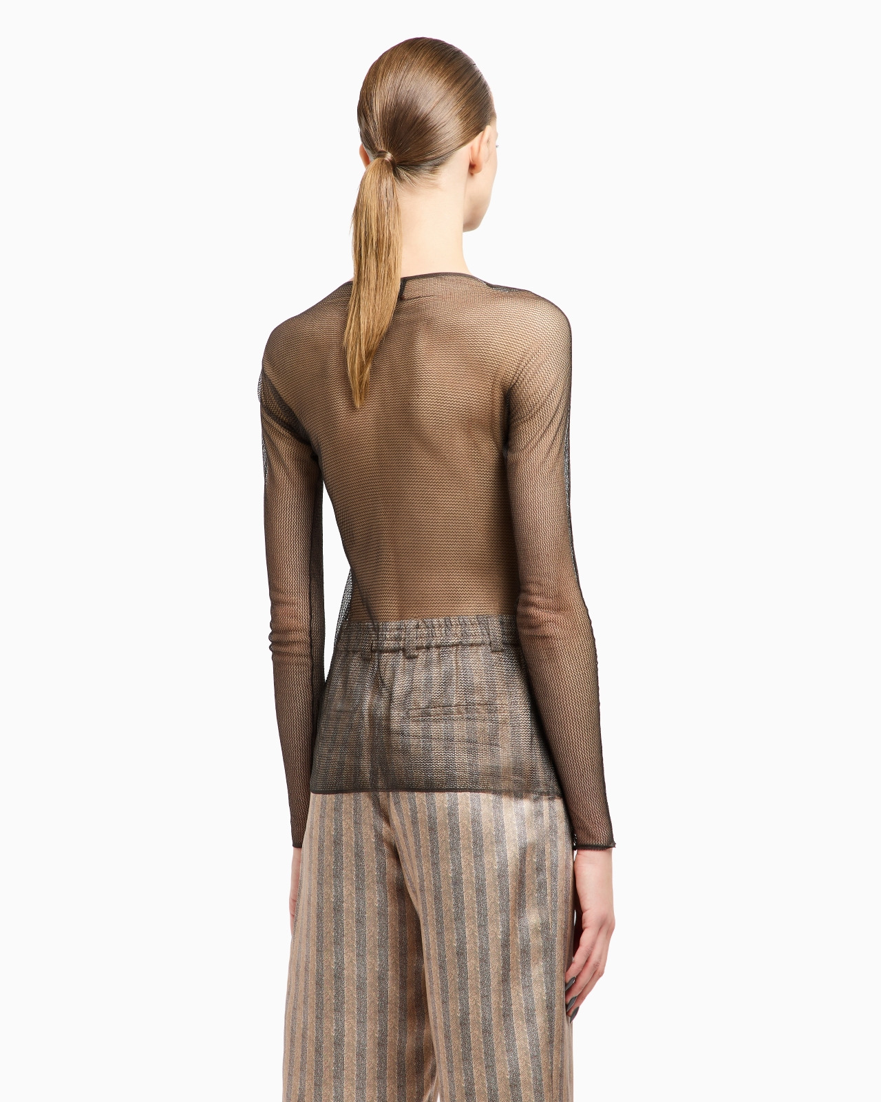MESH-STITCH VISCOSE-BLEND JUMPER - 3