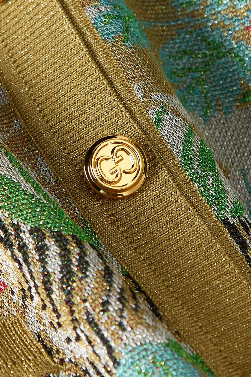 Chinese New Year metallic jacquard cardigan 4