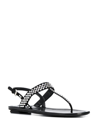 Prada crystal embellished sandals outlook