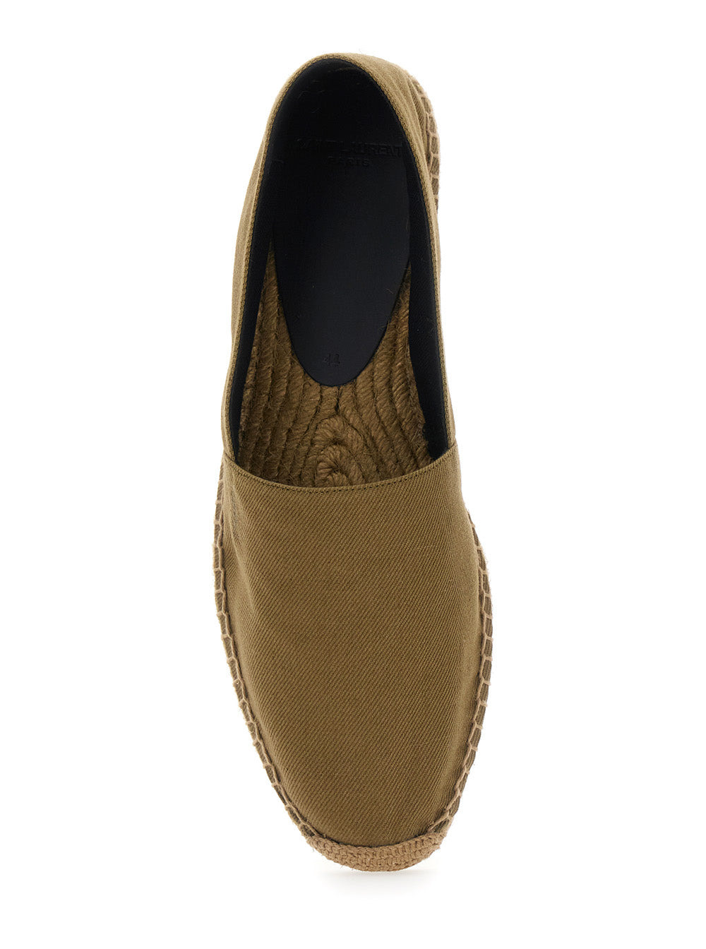 Saint Laurent Men Brown Espadrilles With Tonal Cassandre Embroidery On The Side And Almond Toe In Co - 4
