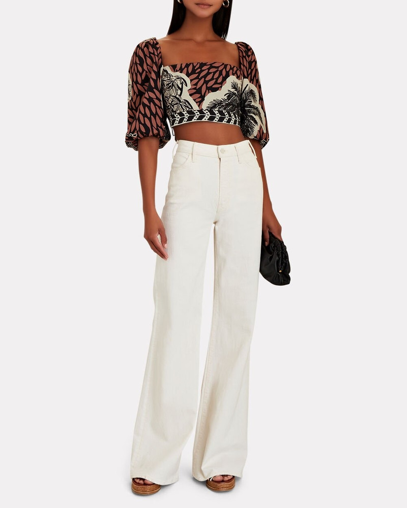 Johanna Ortiz Paraiso Printed Poplin Crop Top outlook