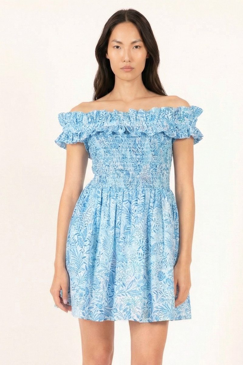 Mini Dress Amber - Blue Palmarosa 1