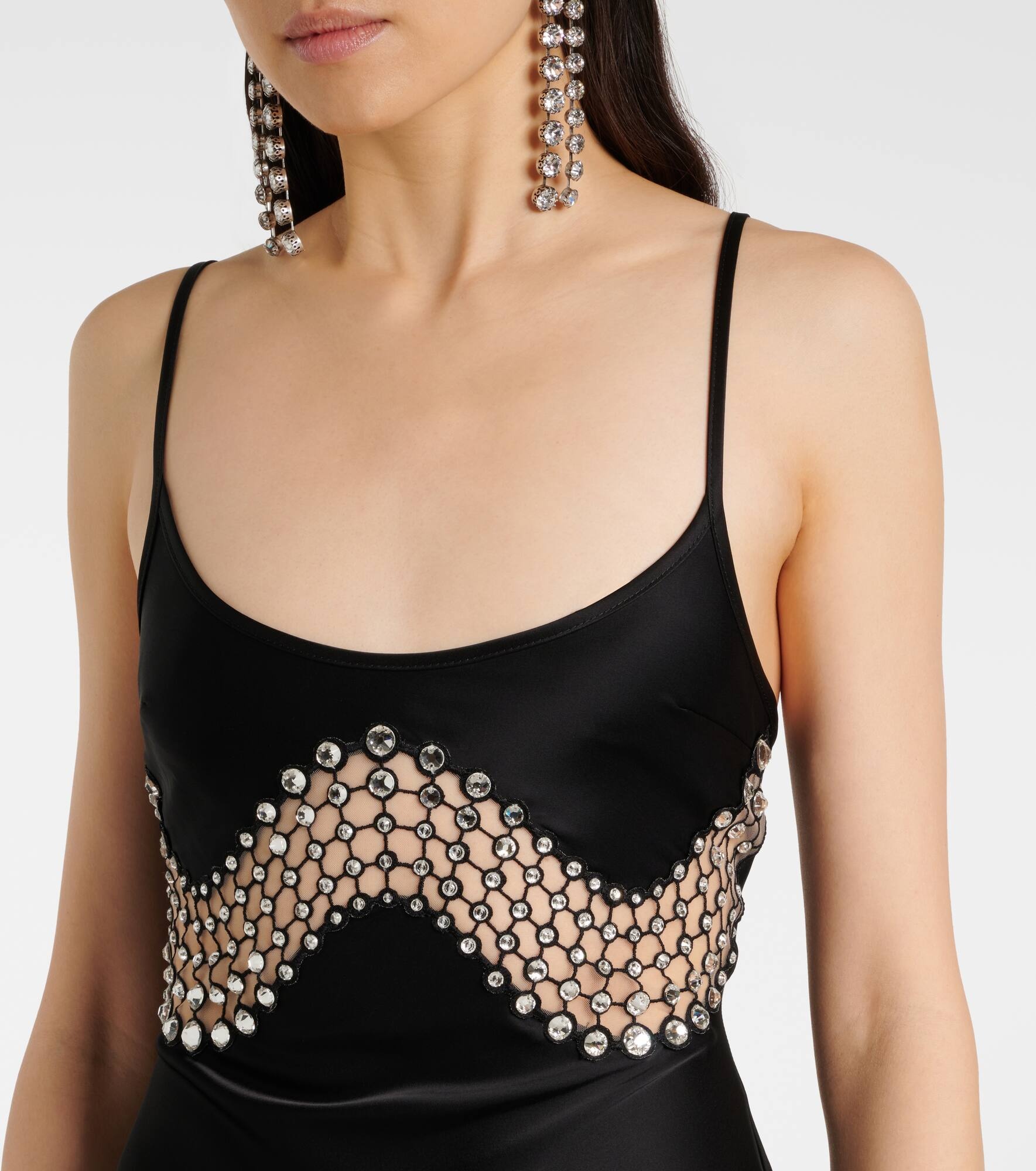 Embellished satin gown - 4