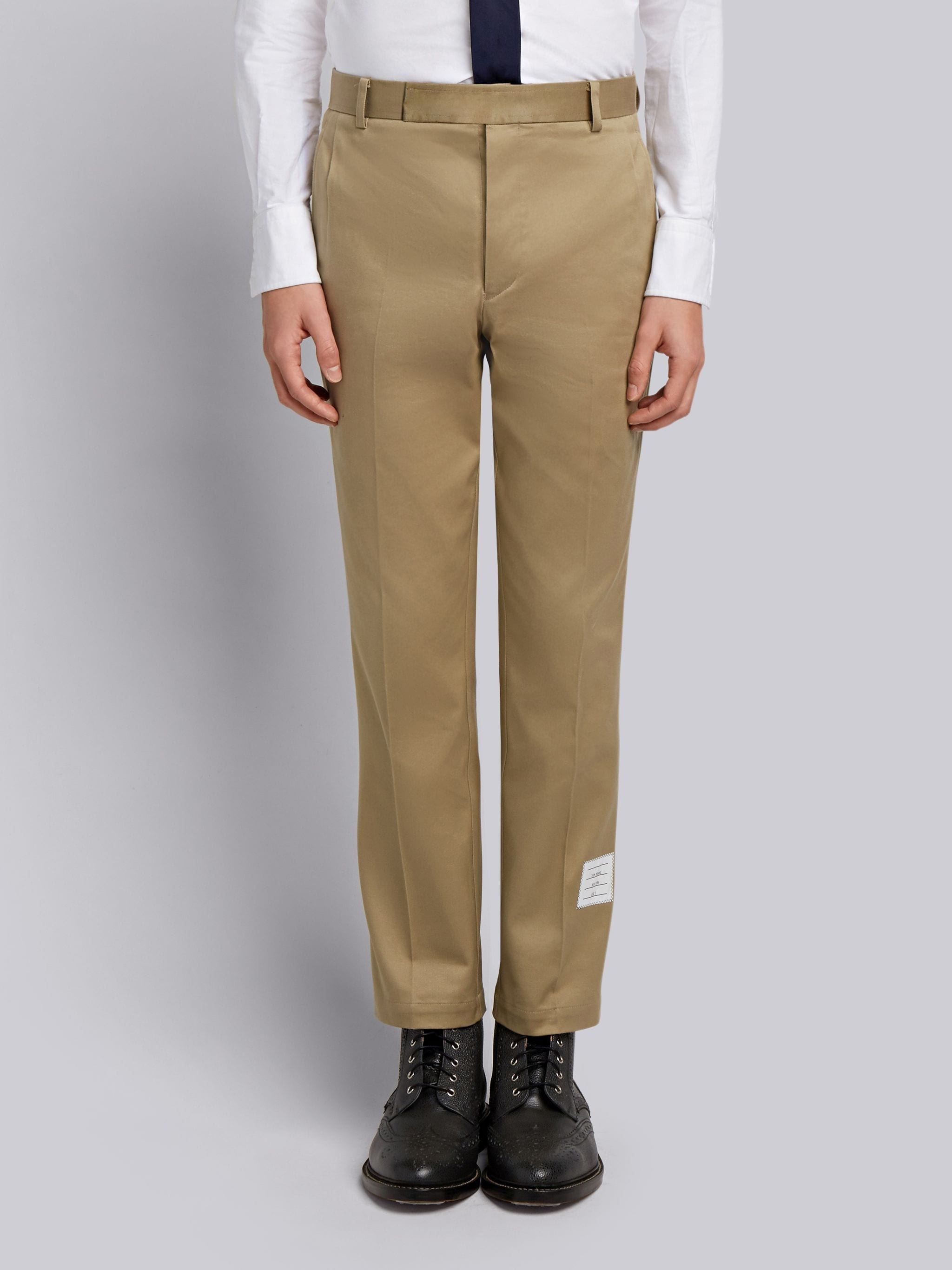 Camel Cotton Twill Unconstructed Chino Trouser - 1