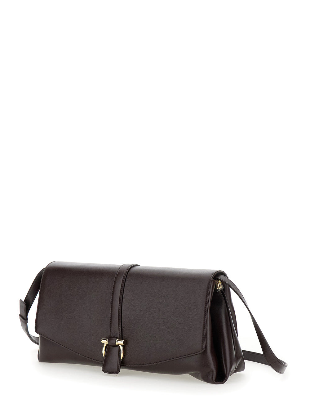 Ferragamo Women Bordeaux Crossbody Bag With Gancini Buckle Detail In Leather Woman - 2