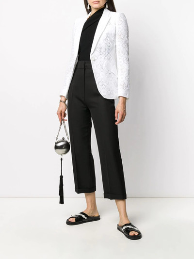 Alexander McQueen broderie anglaise blazer outlook