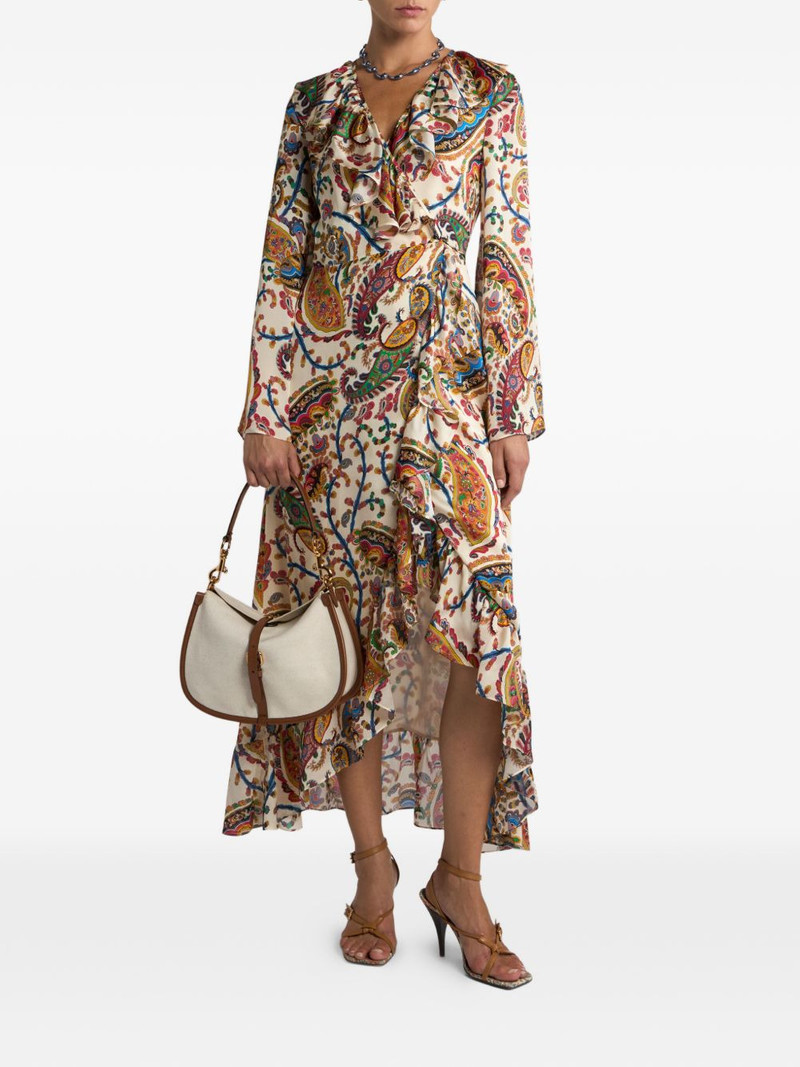 Etro Peau D'ange ruffled paisley-print maxi dress outlook