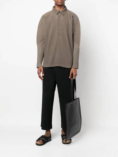 ISSEY MIYAKE pleated button-up shirt outlook