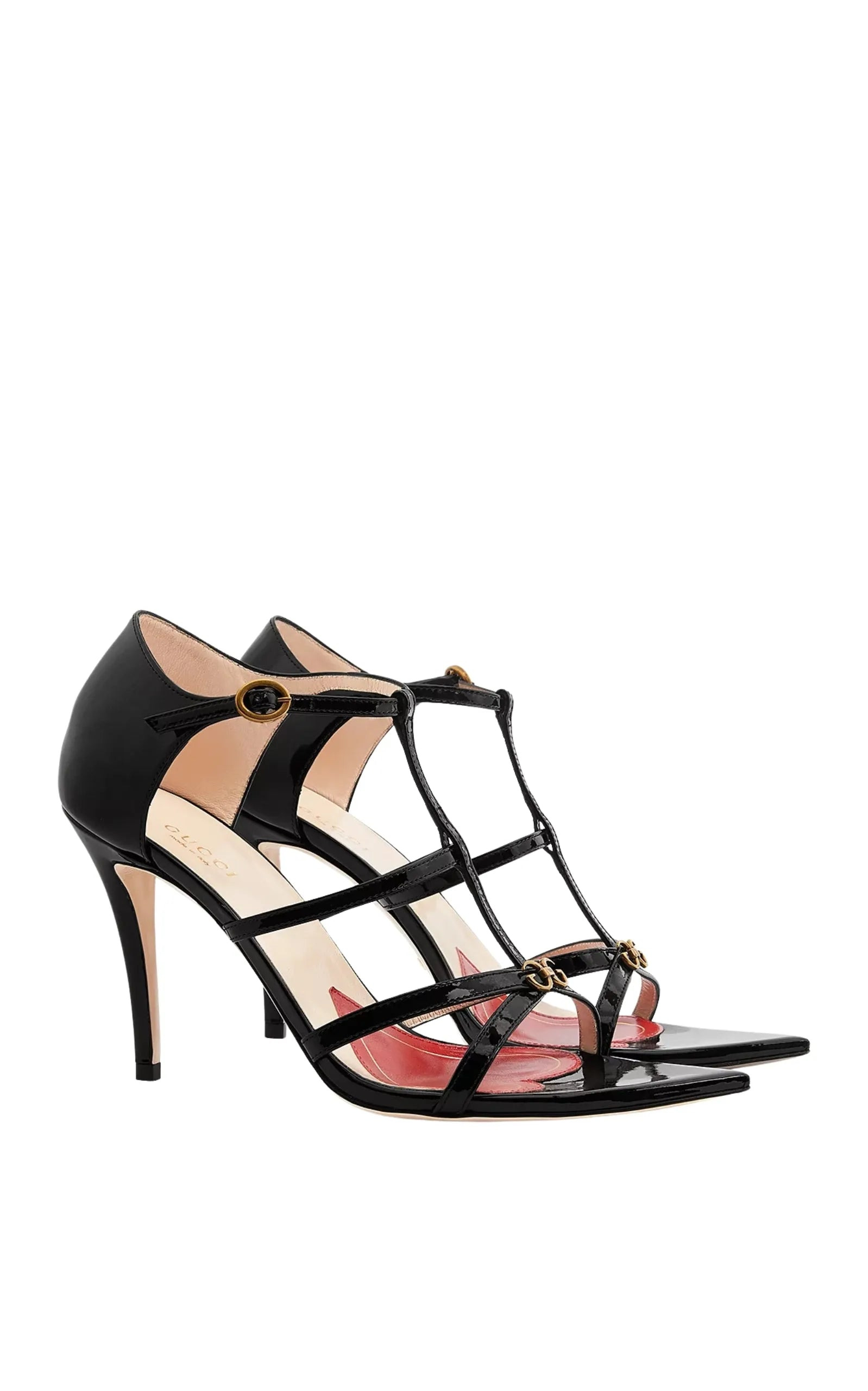 Jerry Patent Leather Cage Sandals - 3