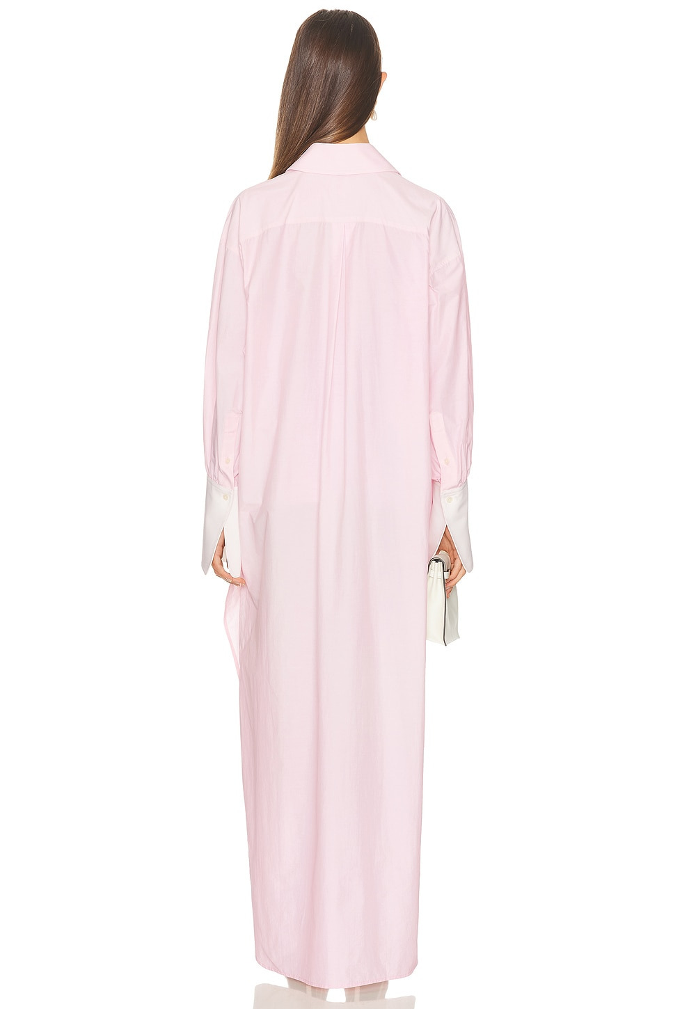 Oversized Shirt Dress in Tech Poplin - 3