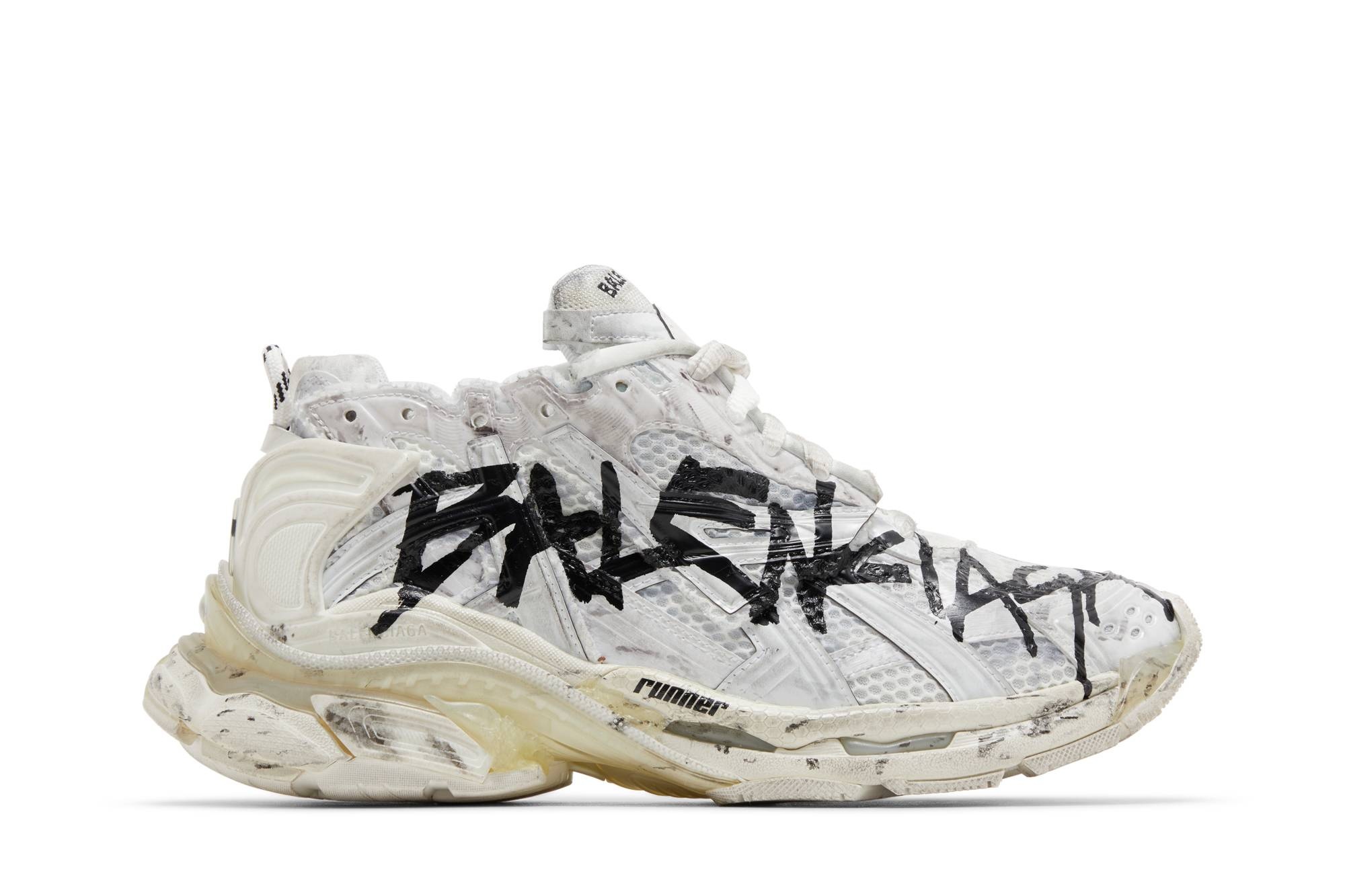 Balenciaga Runner Sneaker 'Graffiti - White Black' - 1