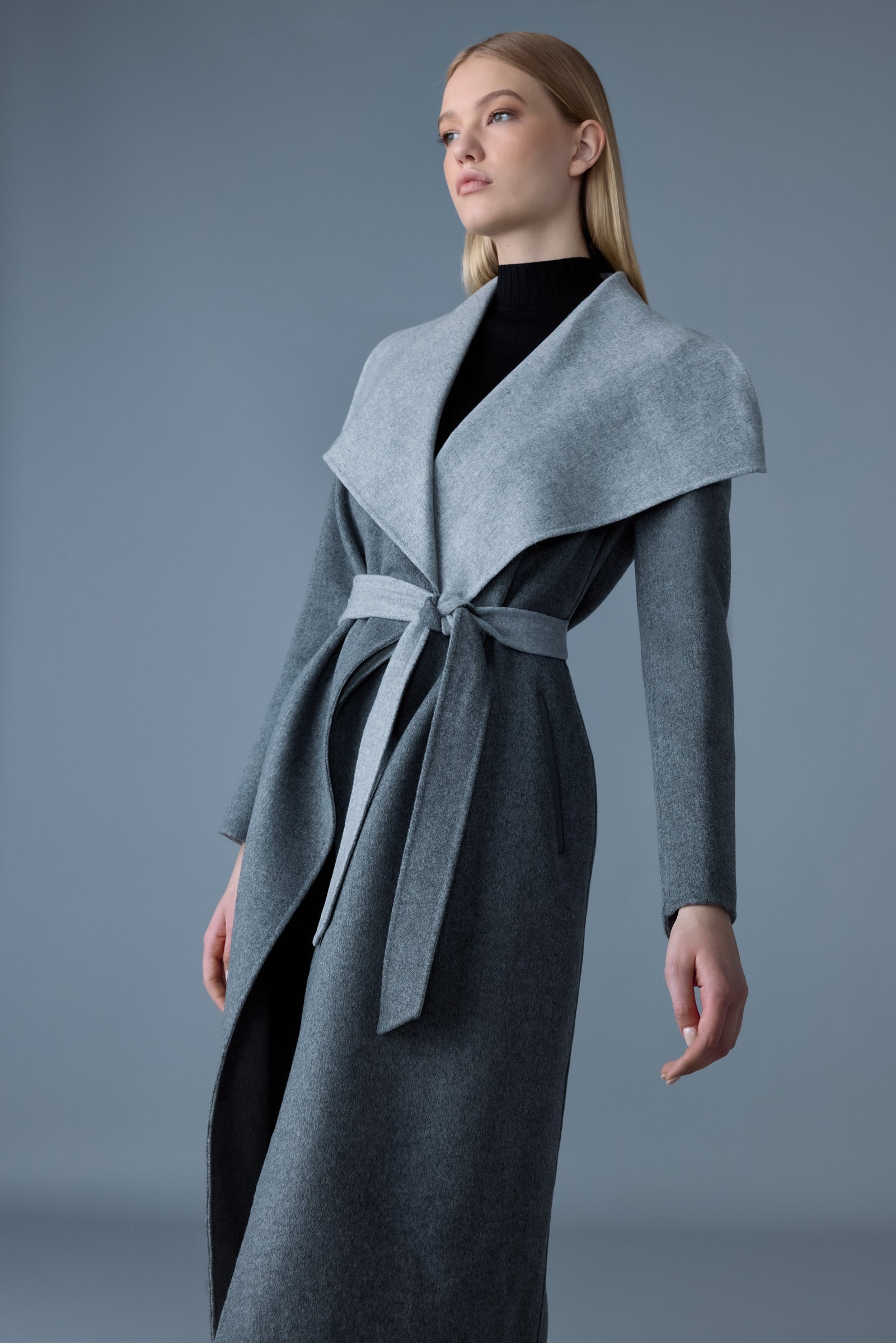 MAI-CN Double-face wool wrap coat - 5