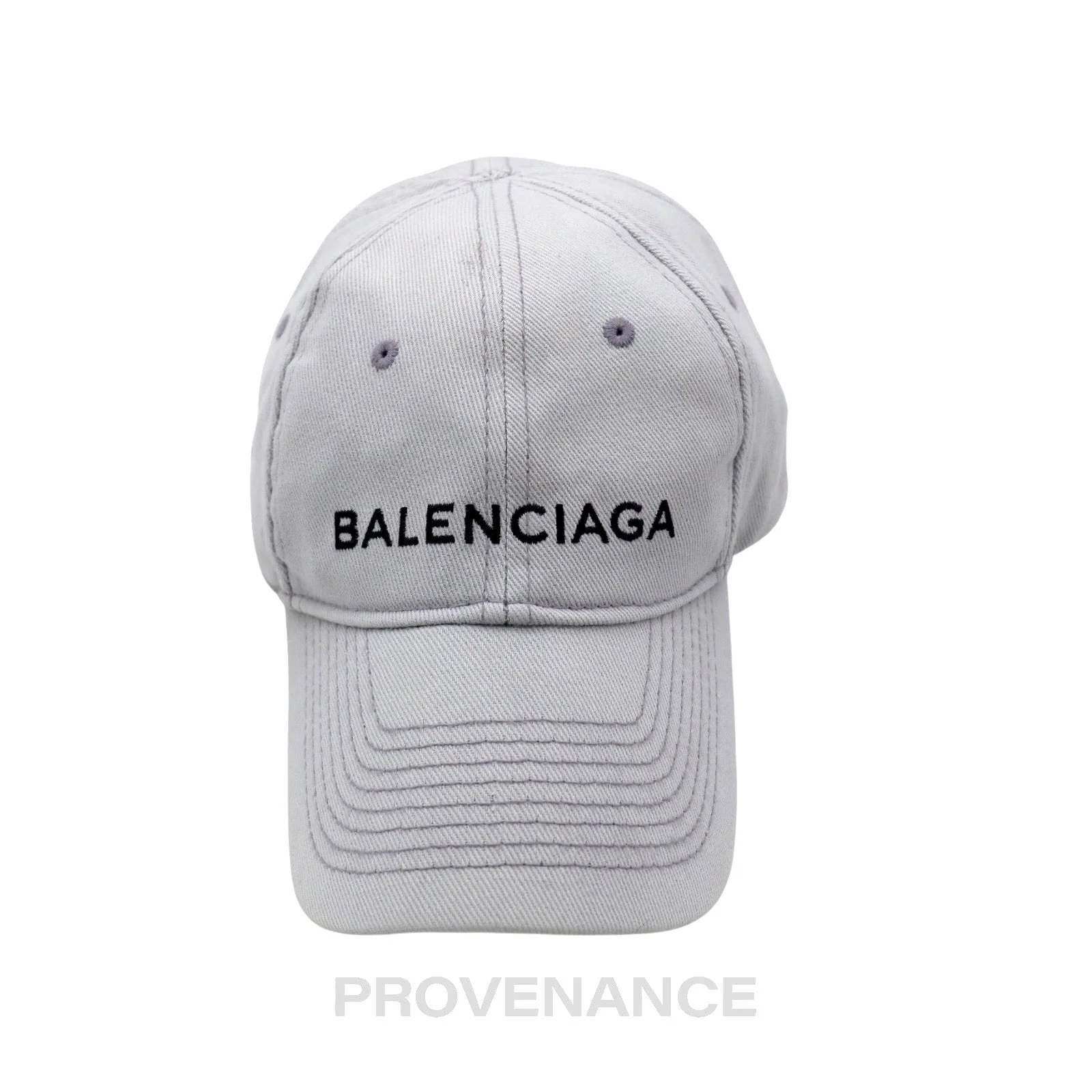 Balenciaga Embroidered Logo Cap - Grey - 1