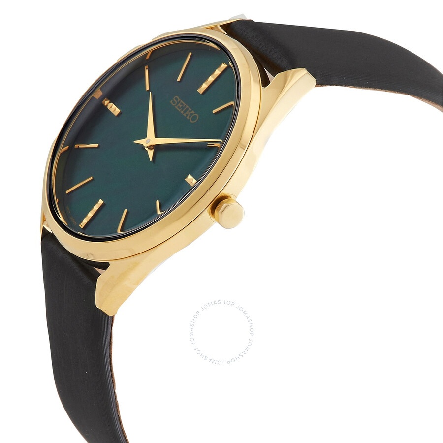 Seiko - Seiko Essentials Quartz Green Mother of Pearl Dial Ladies Watch SWR080P1 - 2