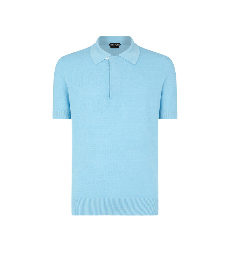 SILK COTTON TEXTURED POLO 1
