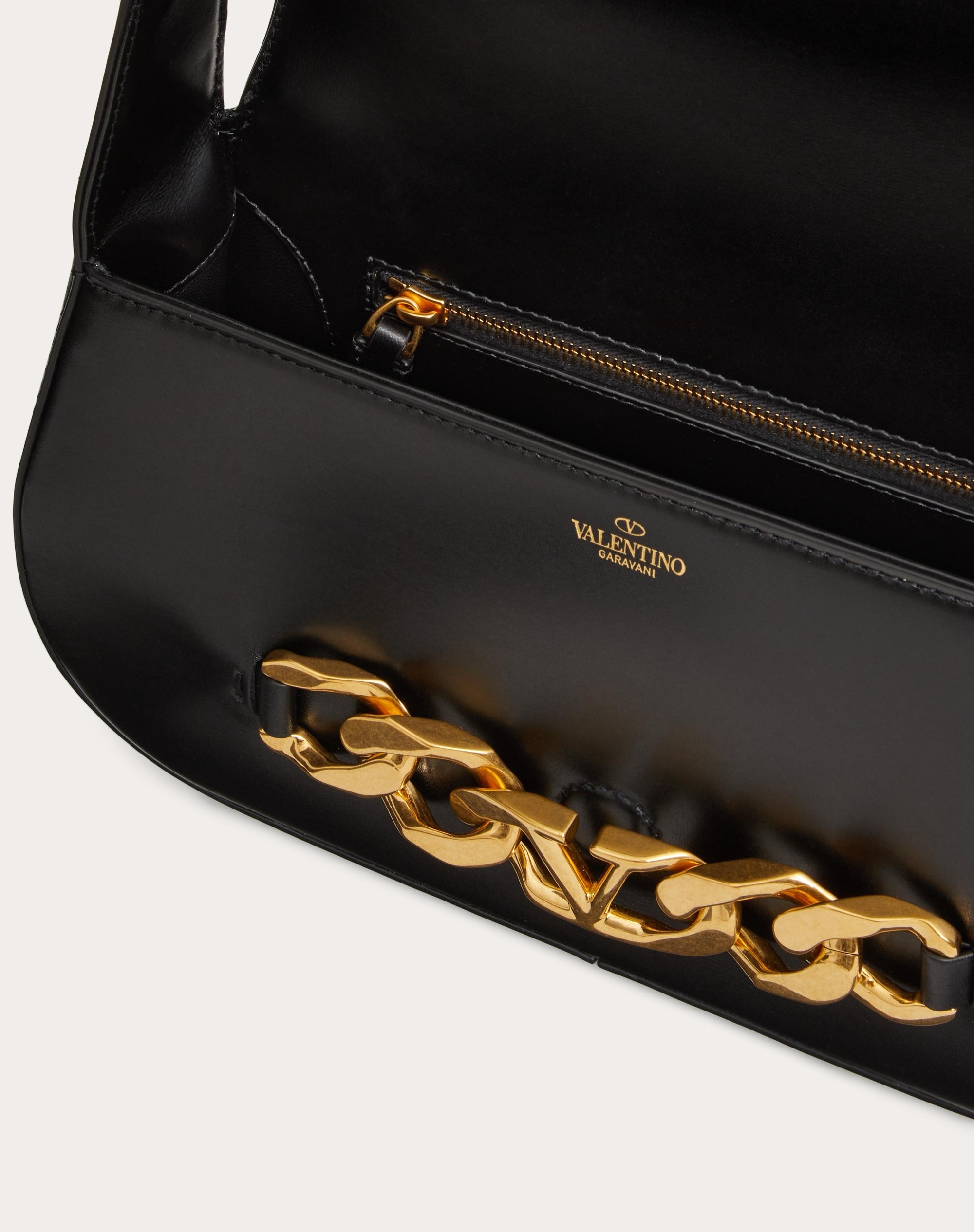 VLOGO CHAIN SHOULDER BAG IN CALFSKIN - 4