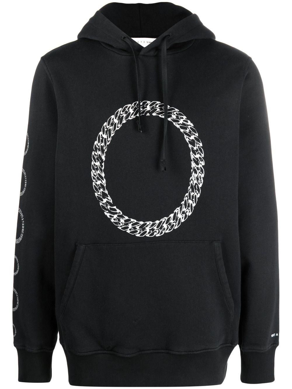 chain-link print hoodie - 1