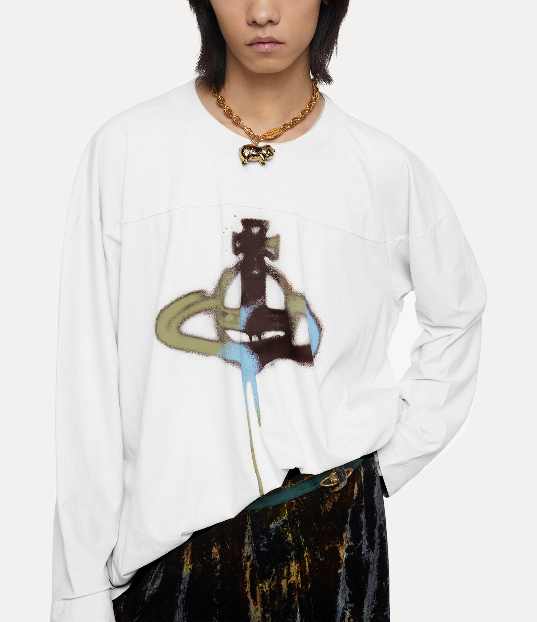 【Vivienne Westwood】オーガニックコットン Spray Orb Tシャツ Vivienne Westwood ヴィヴィアンウエストウッド Spray Orb Crew