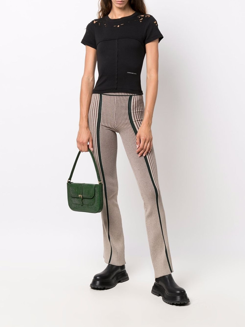 ECKHAUS LATTA striped flared leggings outlook