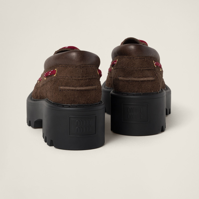 Miu Miu Suede loafers outlook