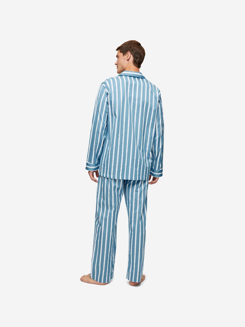 Men's Classic Fit Pyjamas Royal 219 Cotton Blue - 4
