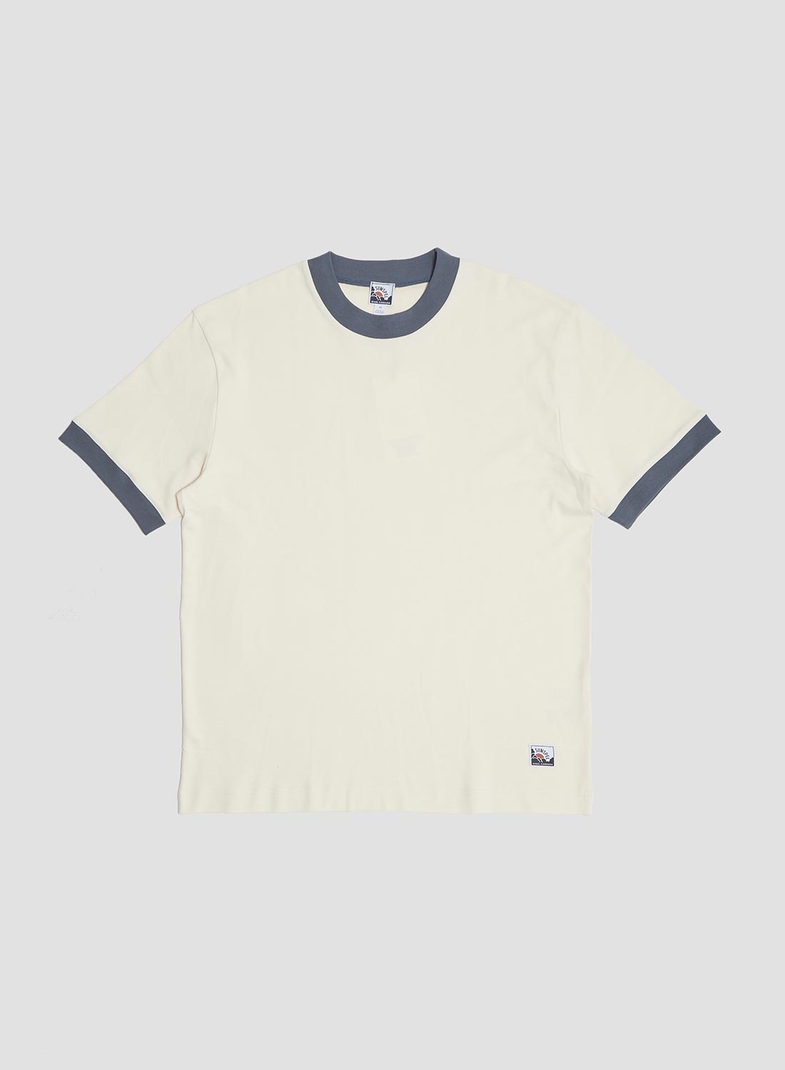 Nigel Cabourn x Sunspel Relaxed Heavyweight Supima Ringer T-Shirt in Undyed - 1