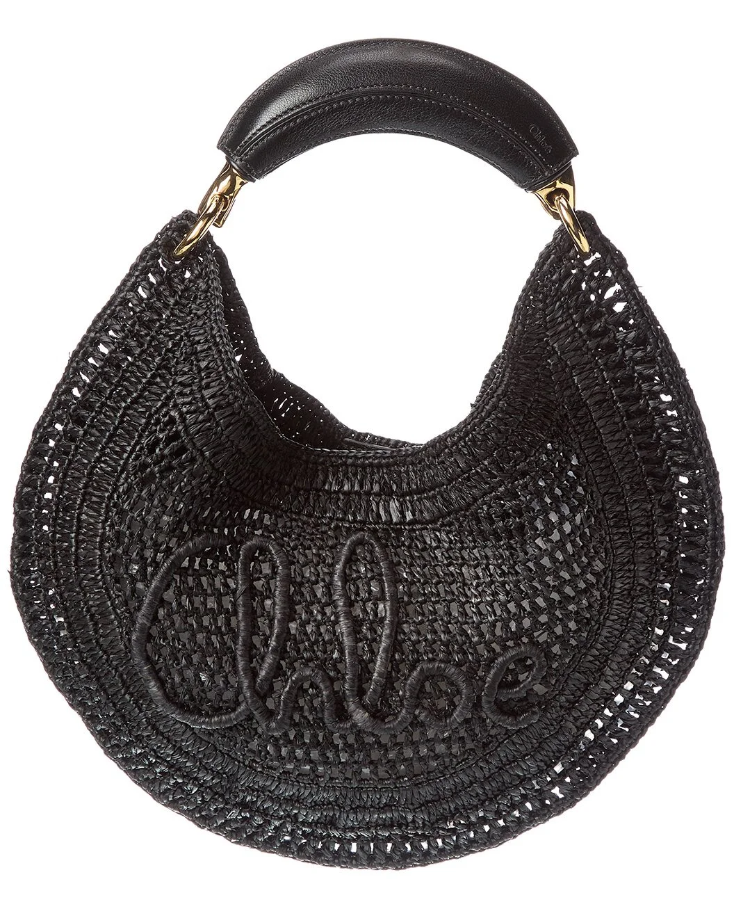 Chloé Summer Banana Raffia & Leather Hobo Bag - 1