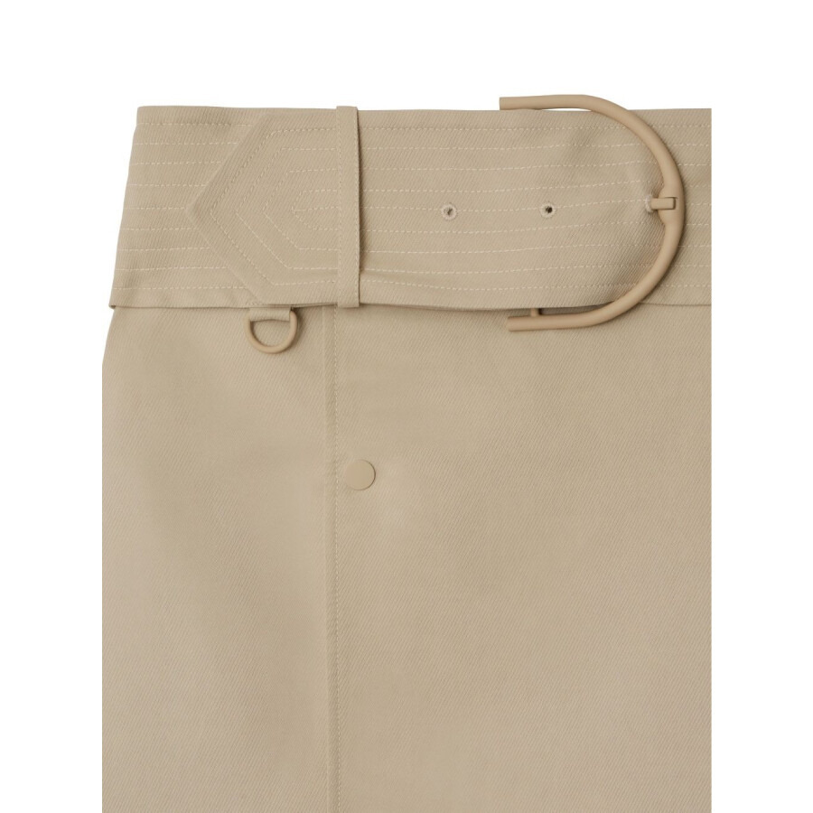 Burberry Belted-Waist Wrap Canvas Mini Skirt - 7