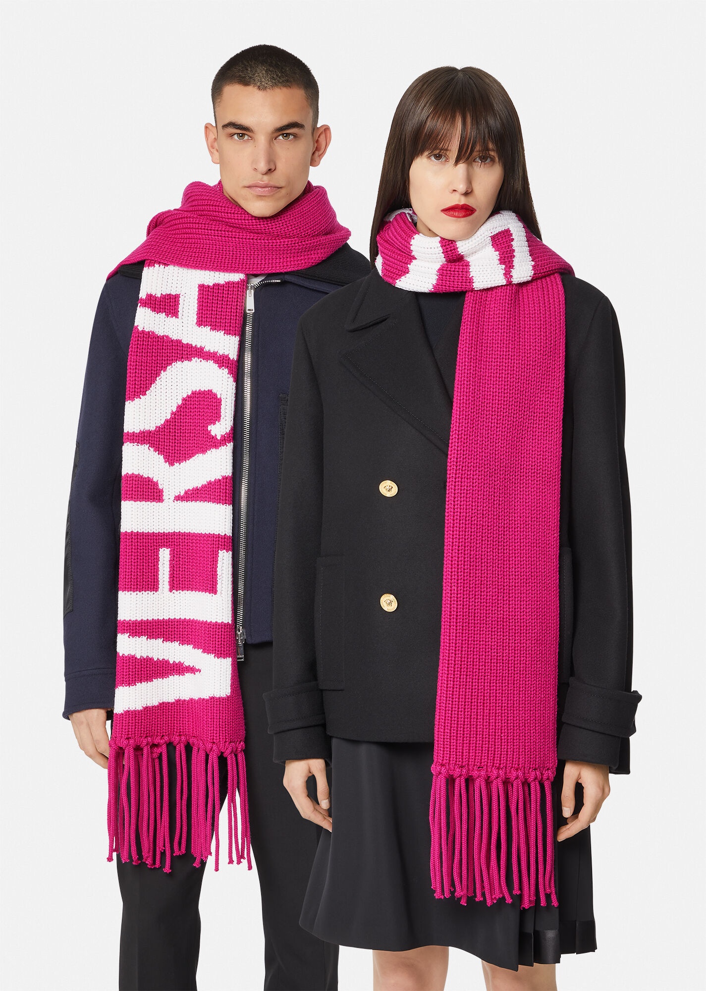 Logo Wool Intarsia Scarf - 2