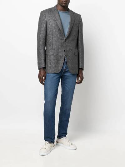 Canali fitted single-breasted blazer outlook