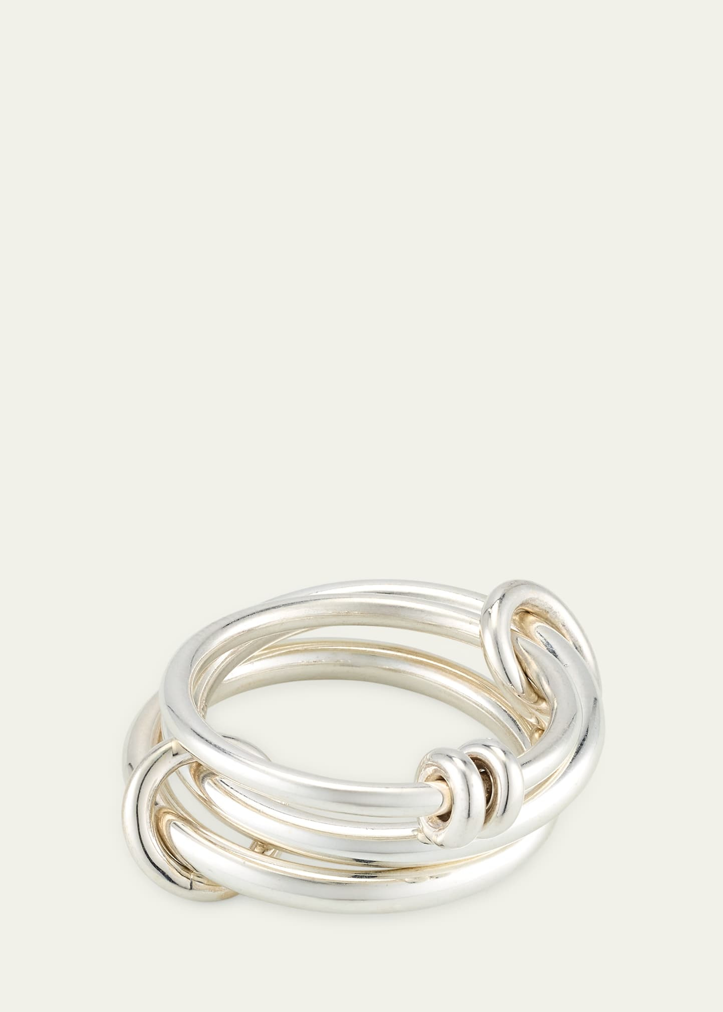 Three Link Ring with Connectors in Sterling Silver - 3