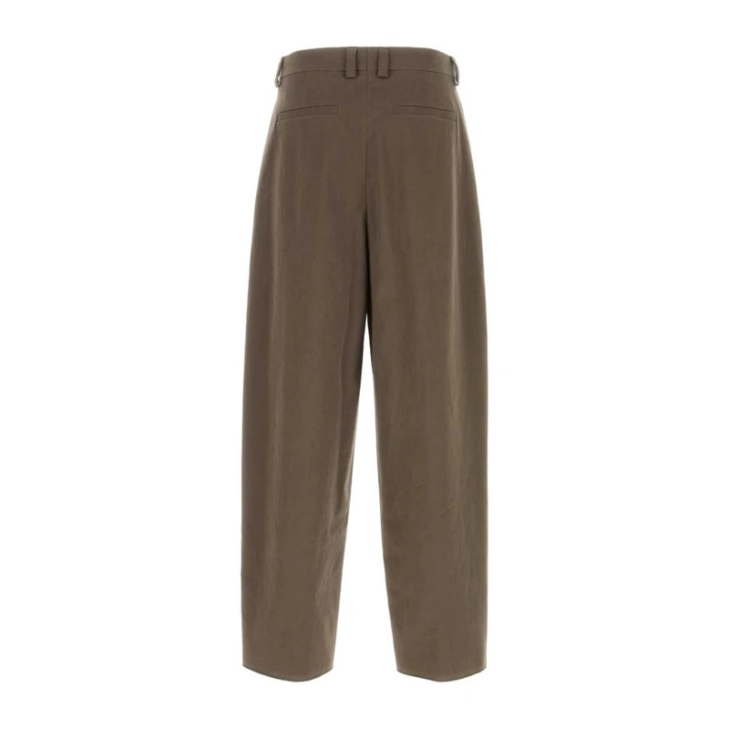 FERRAGAMO WIDE-LEG MUD STRETCH COTTON PANTS outlook