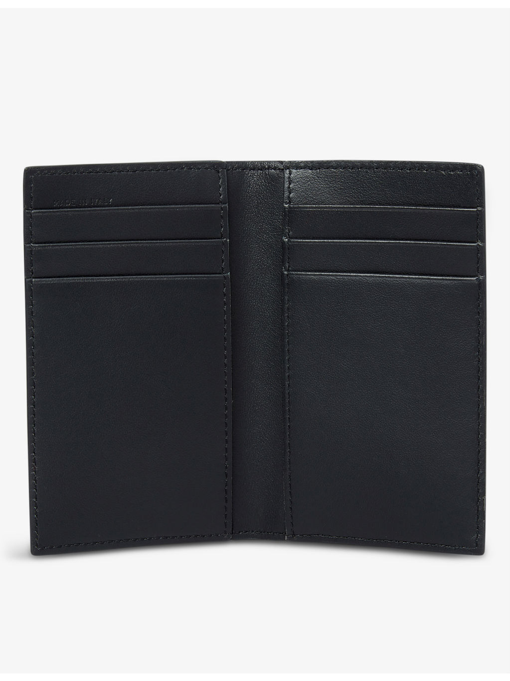 Panama six-card slot folded leather card holder - 2